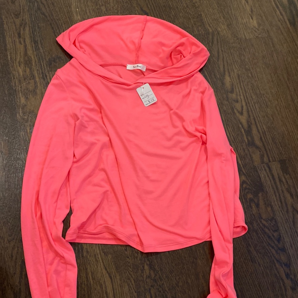 Neon pink soft hoodie